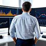 A professional data analyst, fully clothed in a modest, smart casual shirt and trousers, stands focused in a modern, brightly lit office. The analyst is gazing intently at a large, transparent screen displaying dynamic, illuminated data visualizations that shift from chaotic noise into clear, insightful patterns. The scene captures a moment of profound understanding and mental transformation, with a natural pose and well-formed hands. The background features a clean, organized workspace. safe for work, appropriate content, fully clothed, professional, perfect anatomy, correct proportions, natural body proportions, well-formed hands, proper finger count, professional photography, high quality.