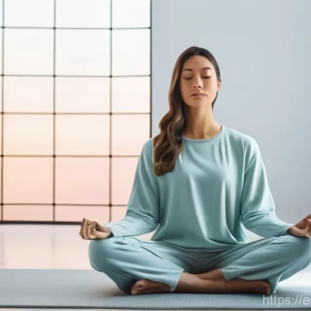 패턴 인식 능력 향상을 위한 명상 기법 - **Prompt:** A young adult, wearing comfortable, modest loungewear, sits in a meditative pose within ...