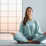 패턴 인식 능력 향상을 위한 명상 기법 - **Prompt:** A young adult, wearing comfortable, modest loungewear, sits in a meditative pose within ...