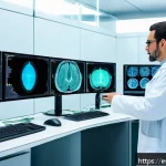 패턴 인식 향상의 연구 동향 - A futuristic research laboratory scene showcasing advanced convolutional neural networks in action, ...