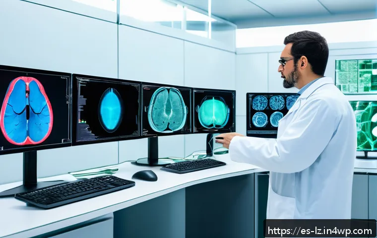 패턴 인식 향상의 연구 동향 - A futuristic research laboratory scene showcasing advanced convolutional neural networks in action, ...